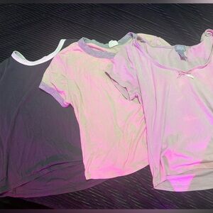 Three basic tees: all tight fitting